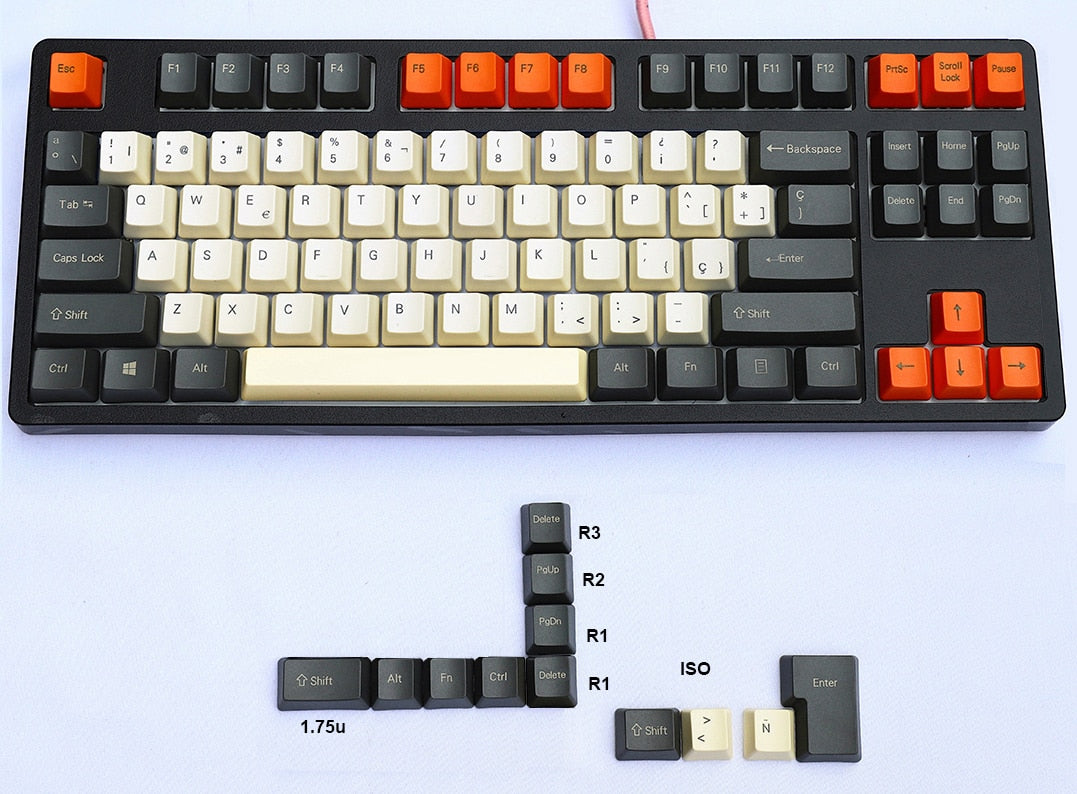 77/87/124 Key ISO-ES PBT OEM Profile Keycap Set