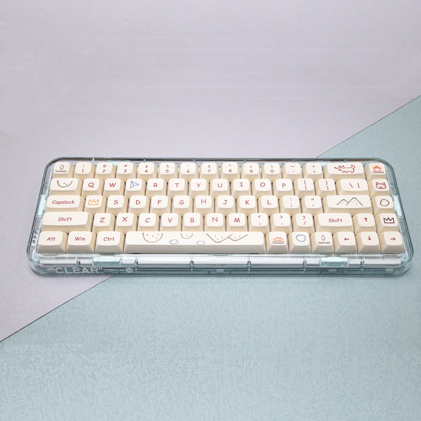 132 Key PBT XDA Profile Keycap Set - Doodles