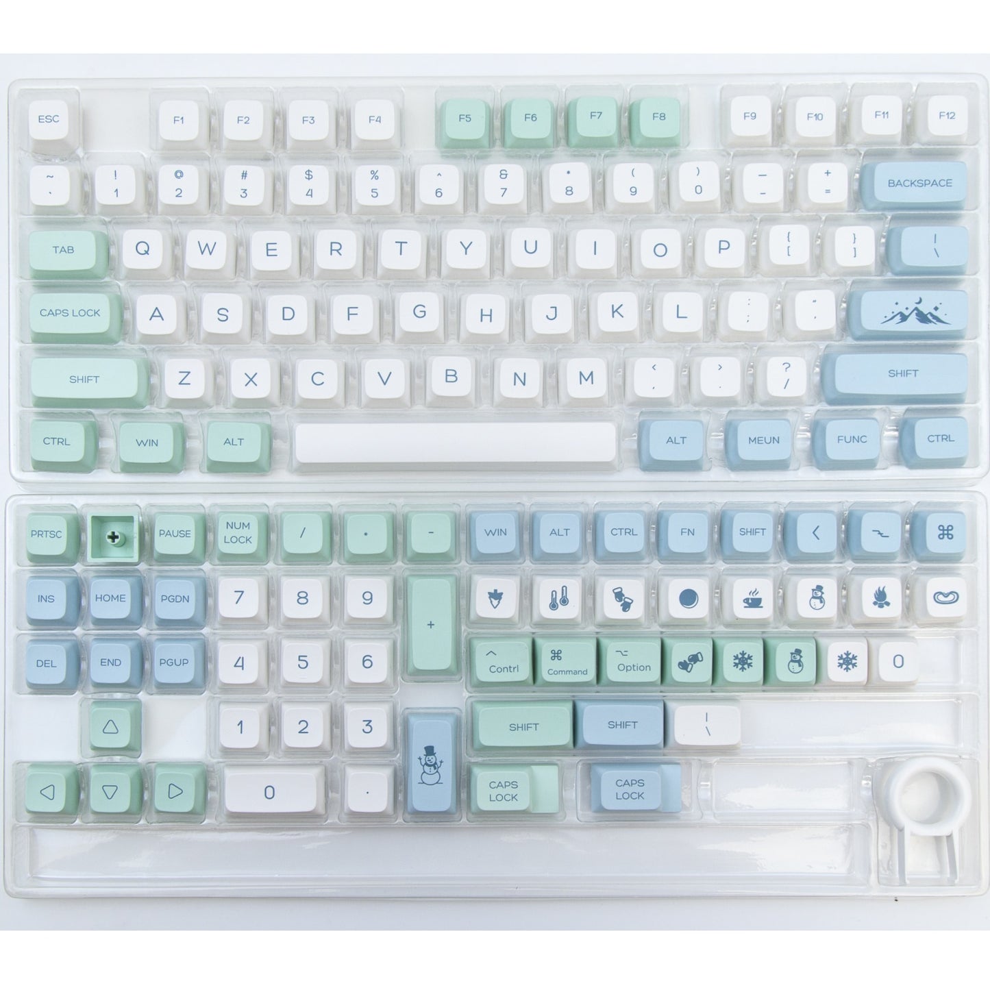 133 Key PBT XDA Profile Keycap Set - Snow Globe