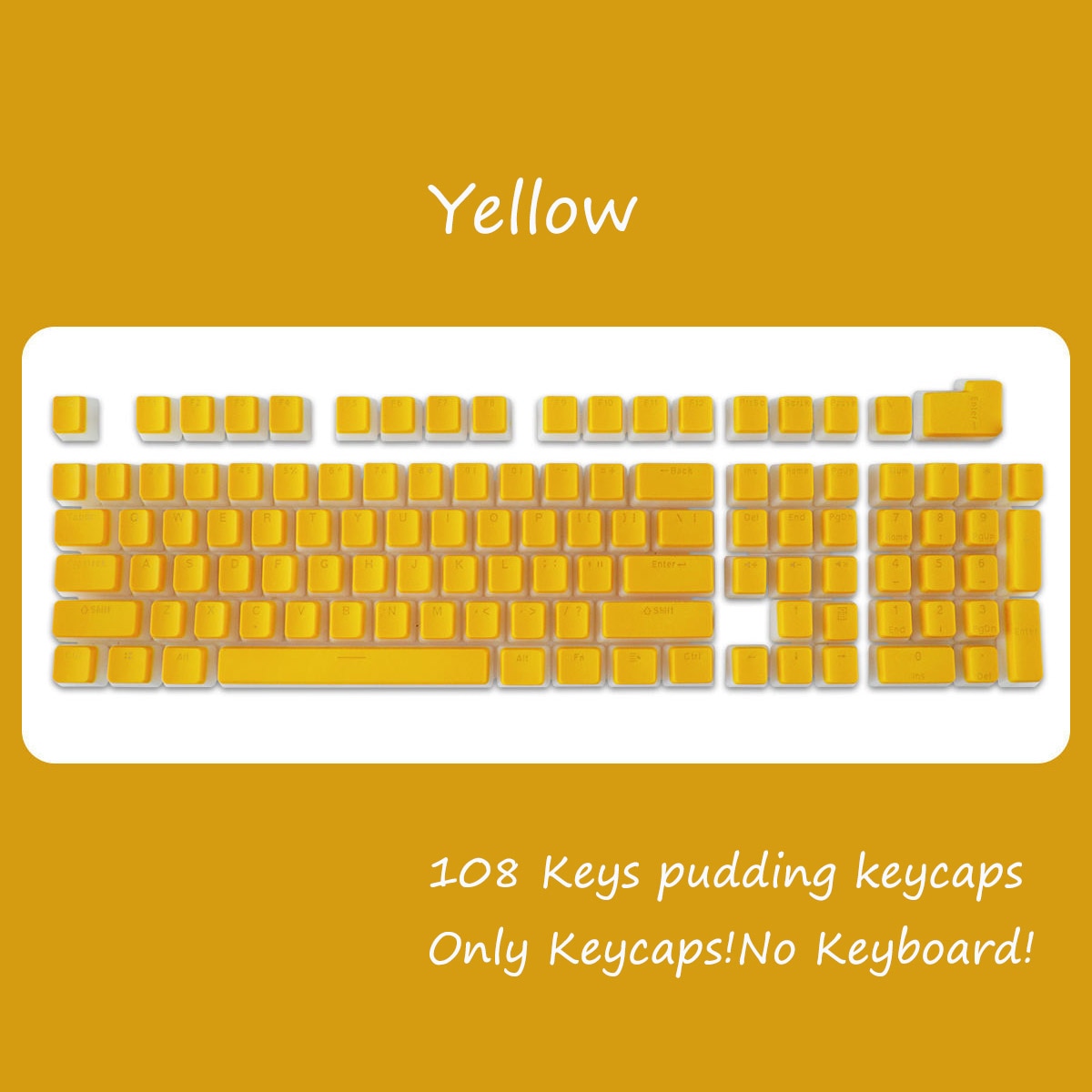 108 Key Doubleshot PBT OEM Profile Pudding Keycaps - Choose from many different colours!