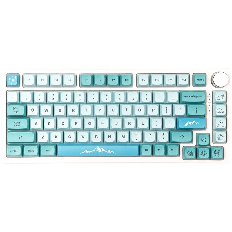 123 Keys PBT XDA Profile Keycap Set - Snowy Mountain