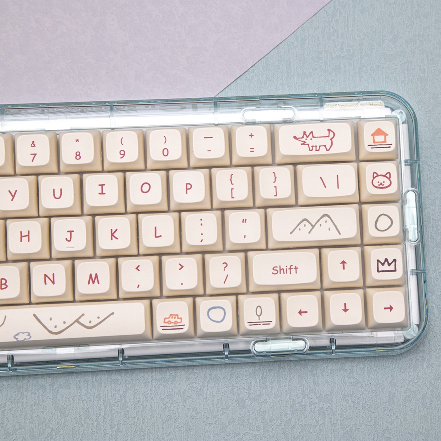 132 Key PBT XDA Profile Keycap Set - Doodles