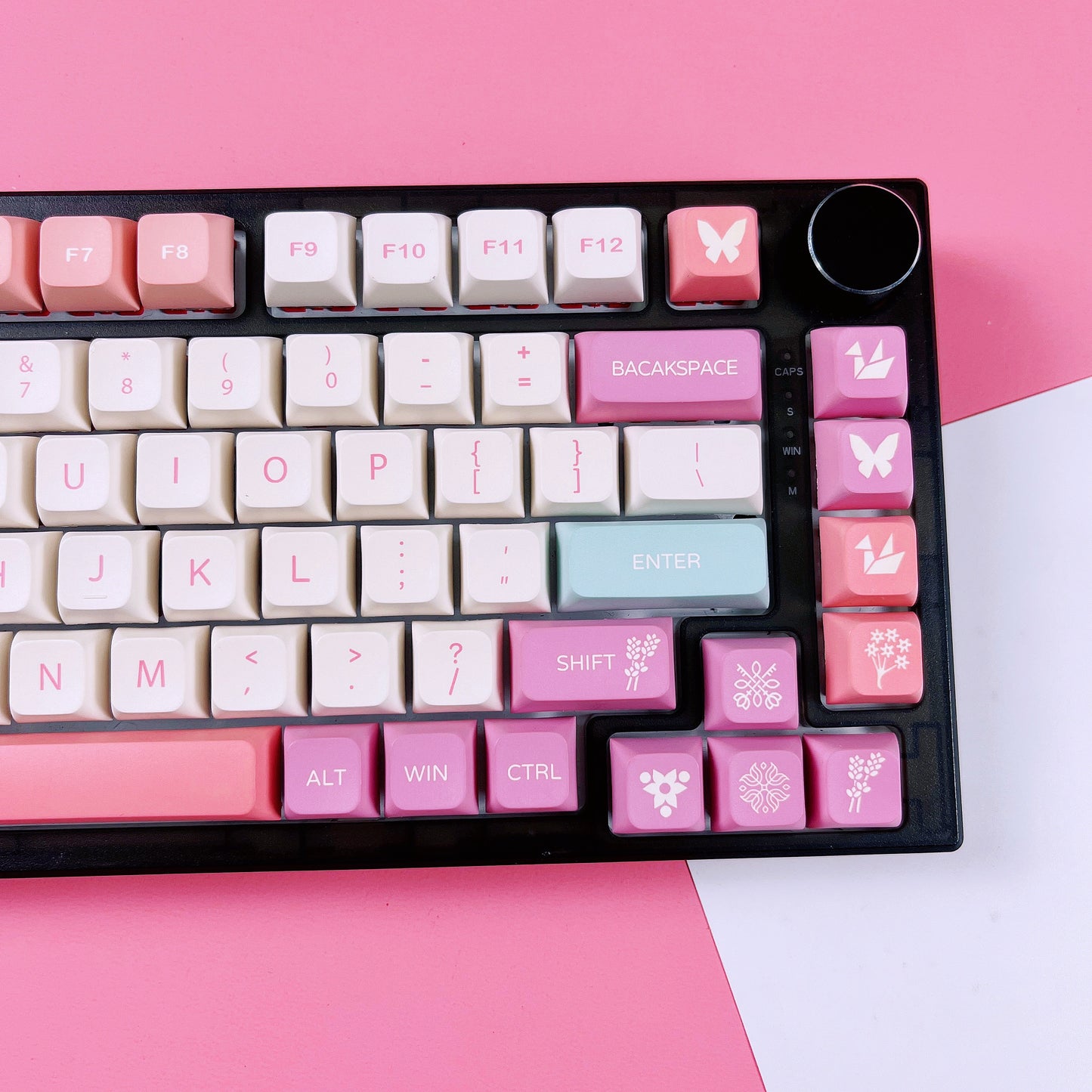 135 Key PBT XDA Profile Keycap Set - Pink Sunset