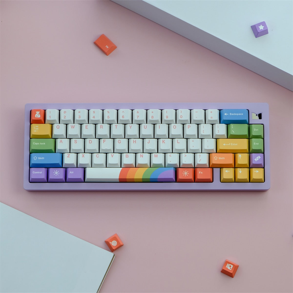 129 Tasten PBT Kirsche Profil Tastenkappen Set - Rainbowland