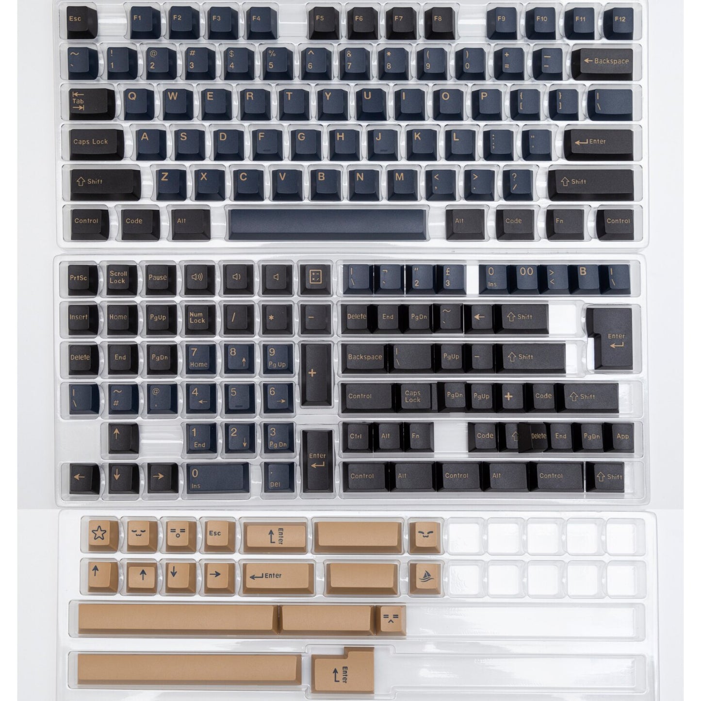 173 Key Doubleshot PBT Cherry Profile Keycap Set - Storm Surge