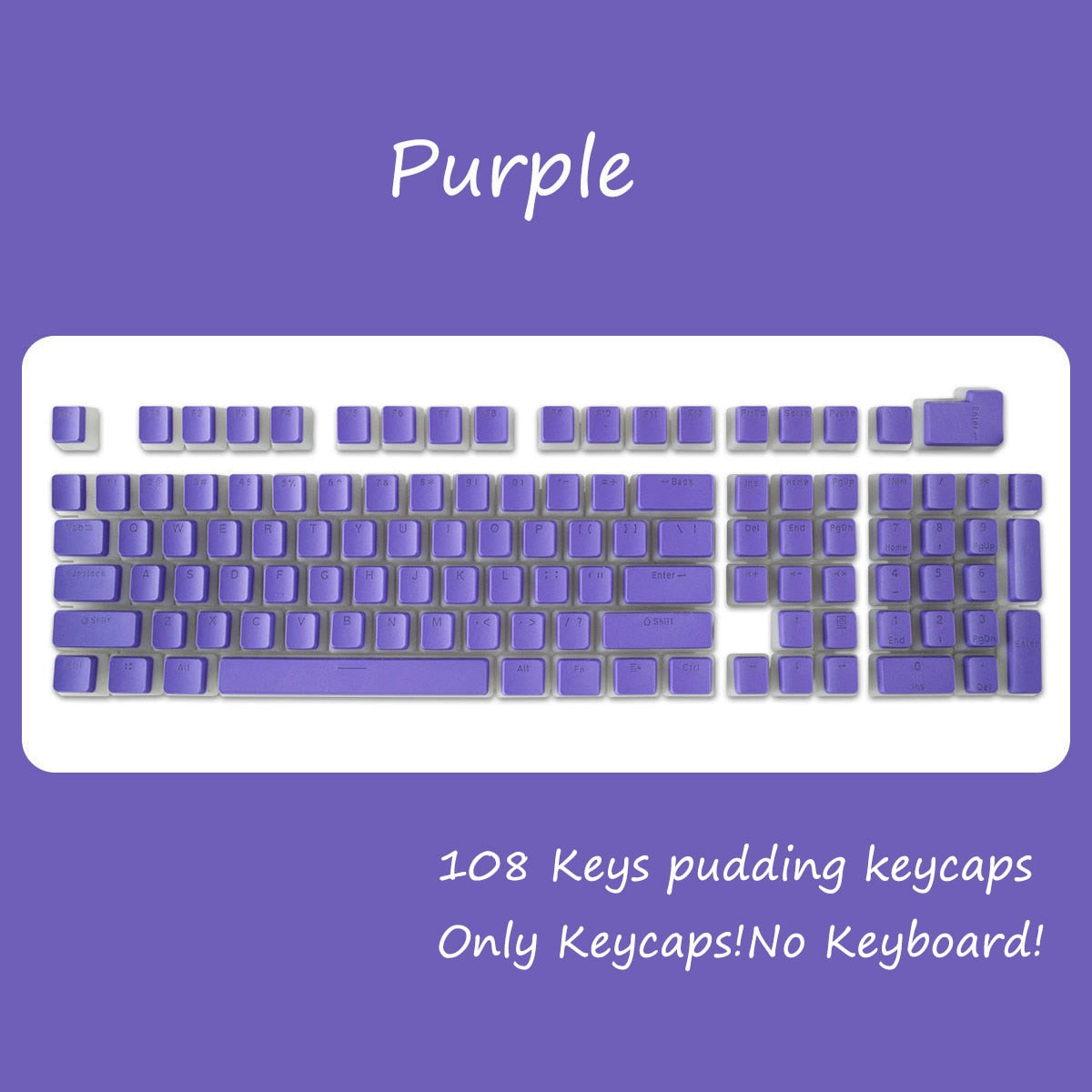 108 Key Doubleshot PBT OEM Profile Pudding Keycaps - Choose from many different colours!