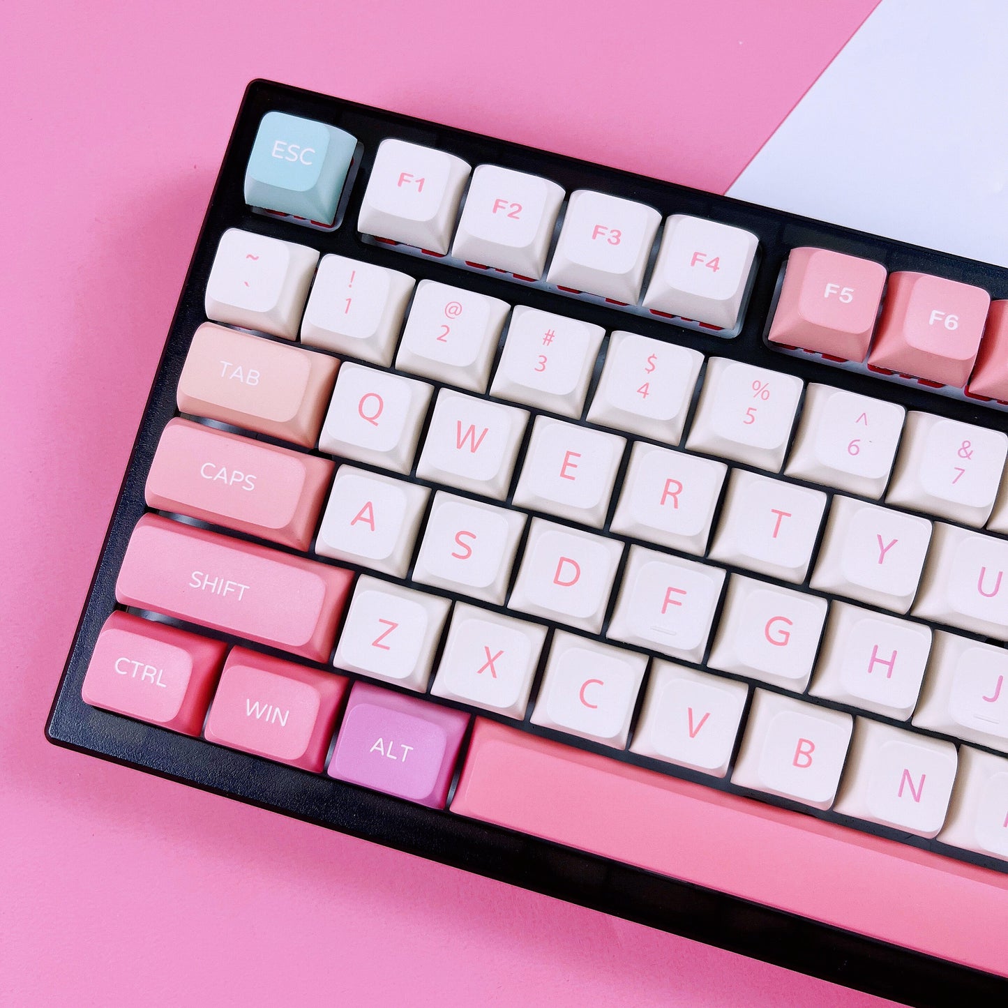 135 Key PBT XDA Profile Keycap Set - Pink Sunset