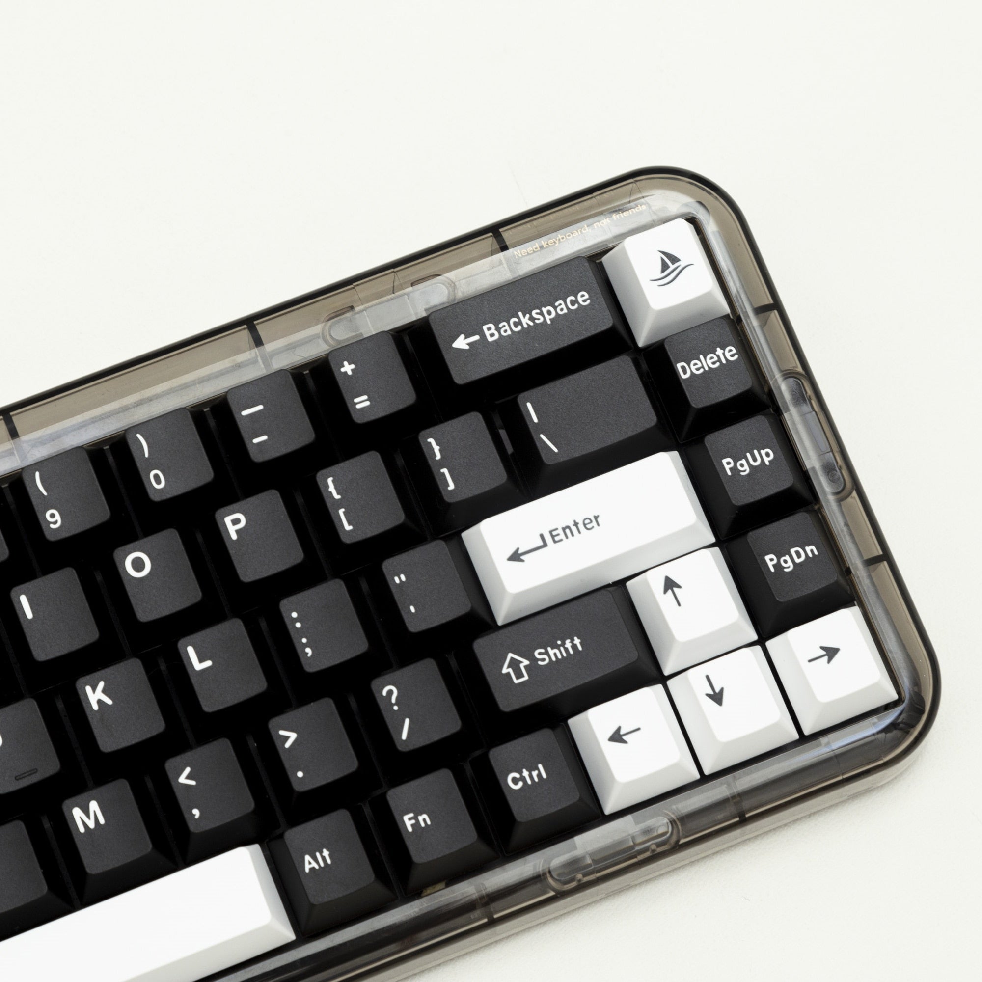Set di 173 tasti con profilo in ciliegio PBT Doubleshot - Bianco e nero