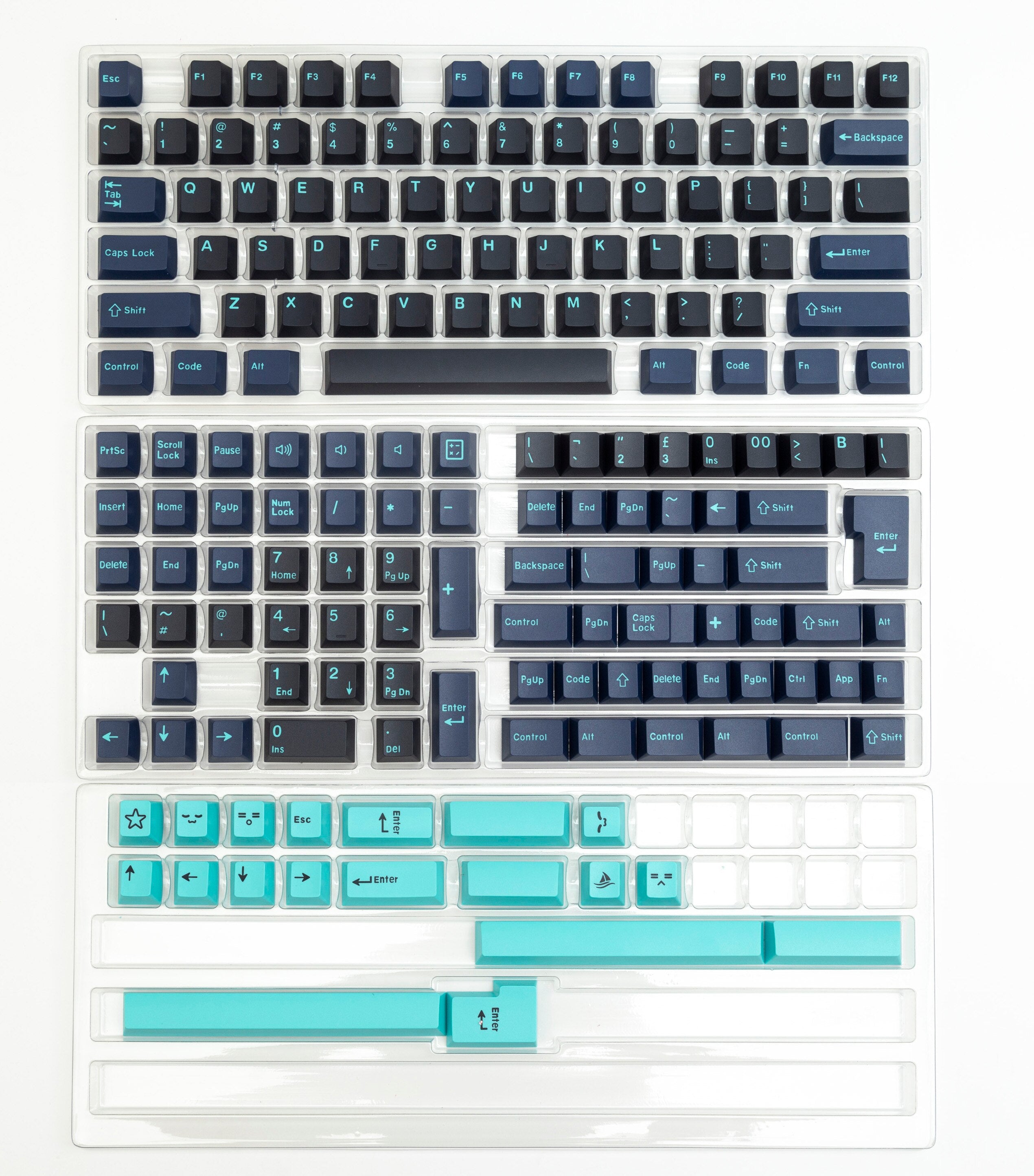 173 Key Doubleshot PBT Cherry Profile Keycap Set - Mystic Waters