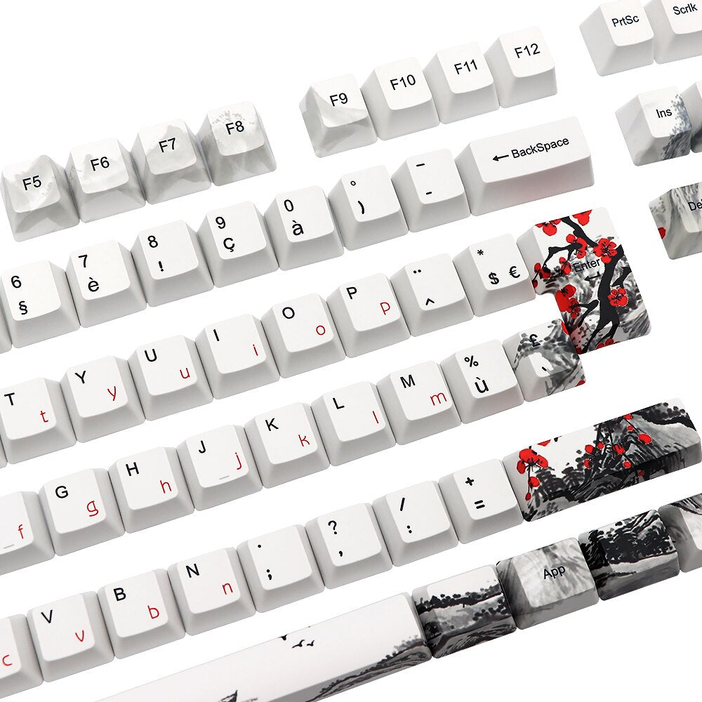 111 Key ISO-FR PBT OEM Profile Keycap Set - Lac Tranquille