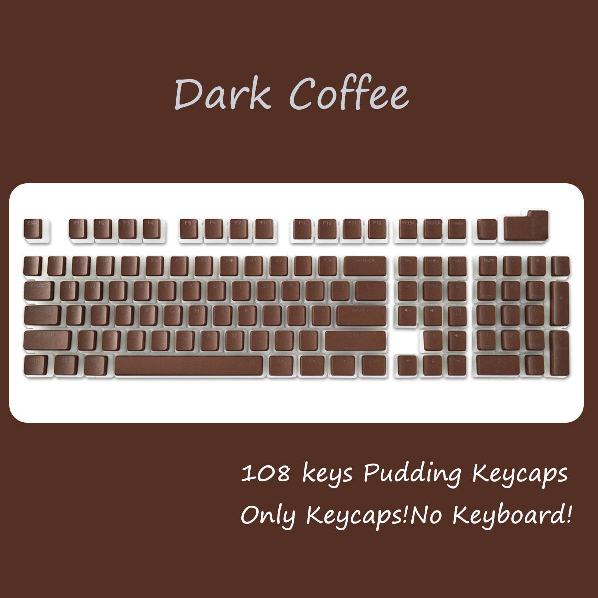 108 Key Doubleshot PBT OEM Profile Pudding Keycaps - Choose from many different colours!