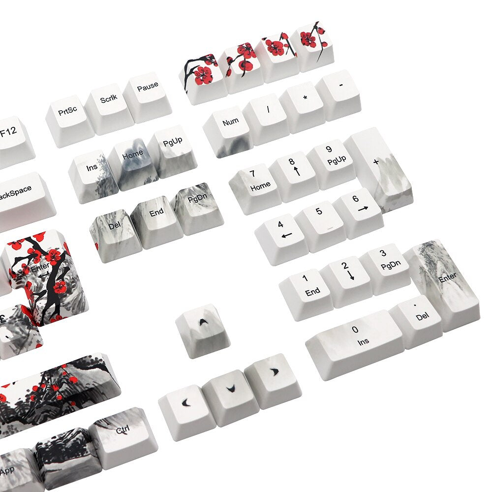 111 Key ISO-FR PBT OEM Profile Keycap Set - Lac Tranquille