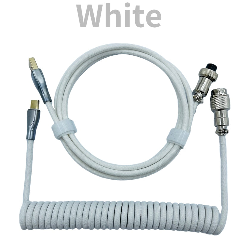 1.8m Coiled Keyboard Cable Type-C USB