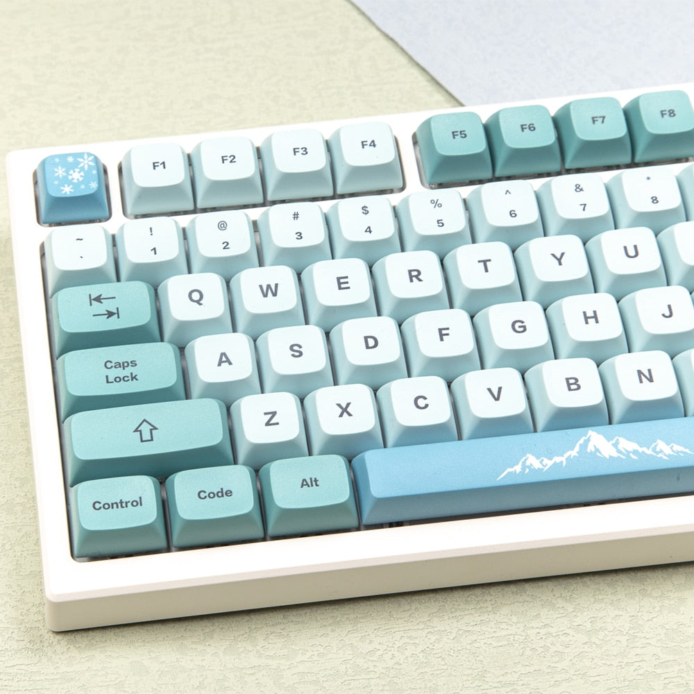 123 Keys PBT XDA Profile Keycap Set - Snowy Mountain