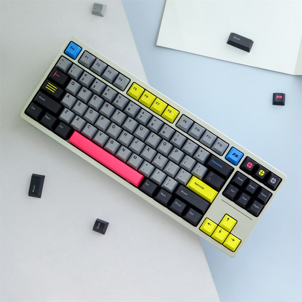 129 Key PBT Cherry Profile Keycap Set - Neon Nights