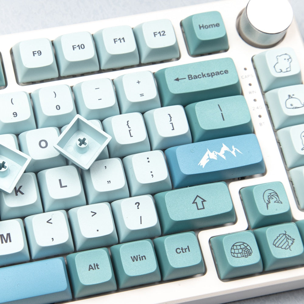 123 Keys PBT XDA Profile Keycap Set - Snowy Mountain