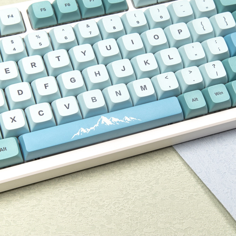 123 Keys PBT XDA Profile Keycap Set - Snowy Mountain