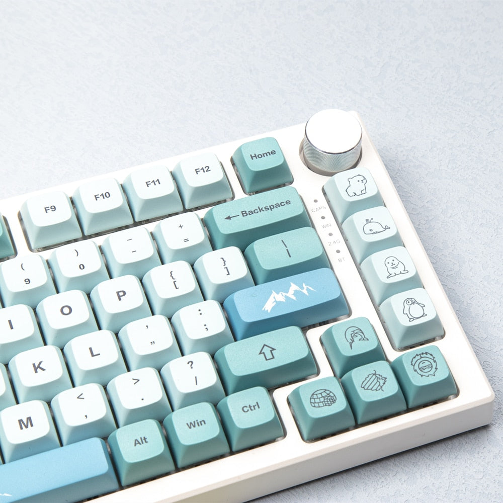 123 Keys PBT XDA Profile Keycap Set - Snowy Mountain