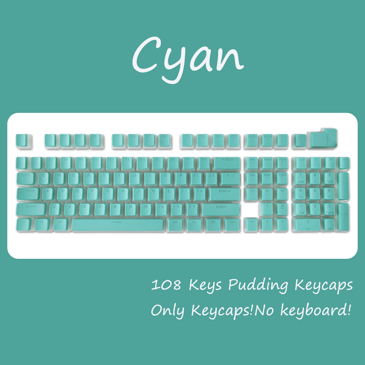 108 Key Doubleshot PBT OEM Profile Pudding Keycaps - Choose from many different colours!