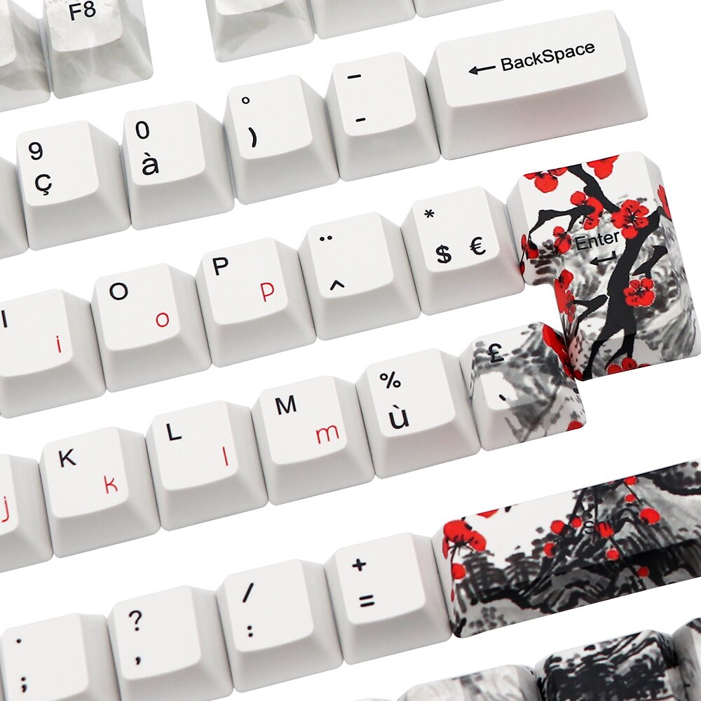 111 Key ISO-FR PBT OEM Profile Keycap Set - Lac Tranquille