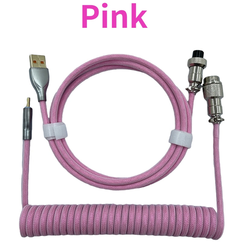 1.8m Coiled Keyboard Cable Type-C USB