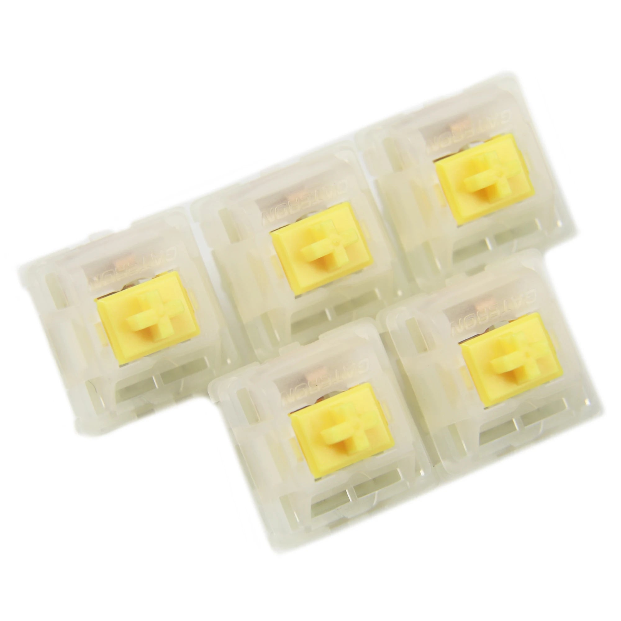 Gateron CAP Milky Linear Yellow V2 Switches - 63g Actuation - 5pin Compatibility