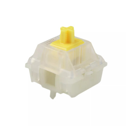 Gateron CAP Milky Linear Yellow V2 Switches - 63g Actuation - 5pin Compatibility