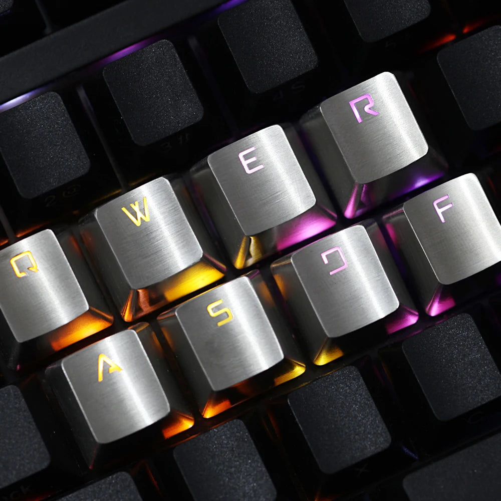 Lustrous Silver Series - Stainless Steel Backlit Keycaps