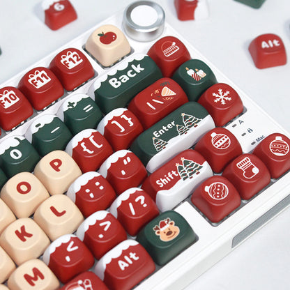 Festive Frost PBT Keycap Set – 130 Keys MOA Profile