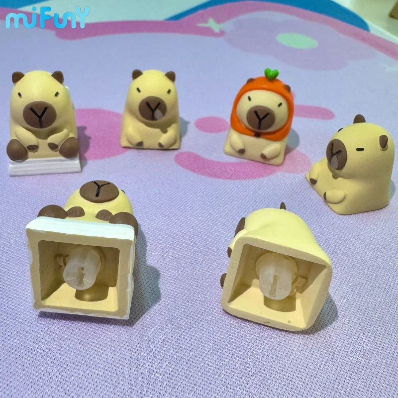 MiFuny Capybara Artisan Keycap – Cute Resin Animal Keycap for Mechanical Keyboards