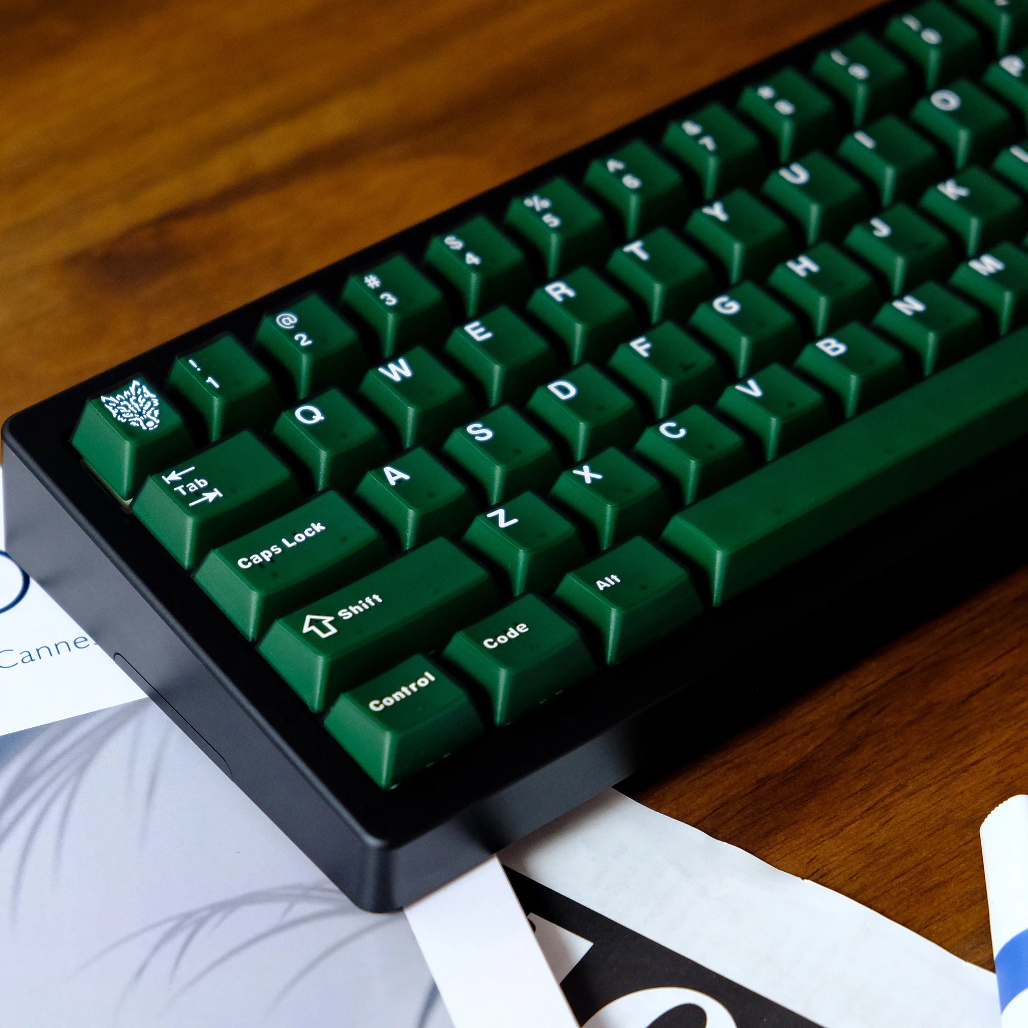 Emerald Eclipse Semi-Transparent Keycaps - 114-Tasten-Satz mit Kirschprofil