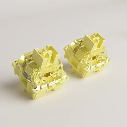 Akko V3 Pro Cream Yellow Linear Switches - 5-Pin, 50gf, Dustproof, MX Compatible