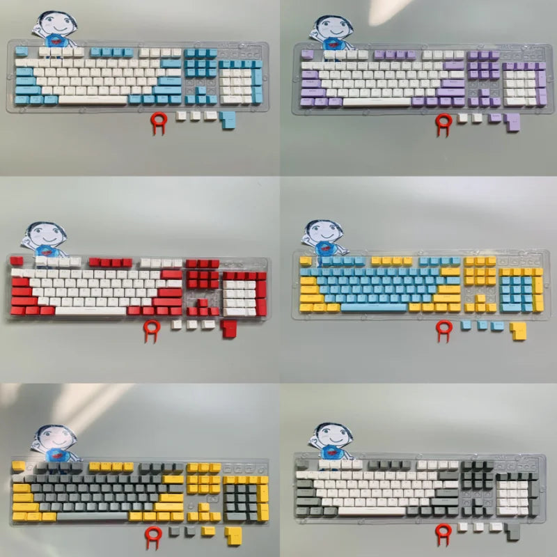 OEM-Tastenkappensatz aus ABS mit Hintergrundbeleuchtung - 104 Tasten, zweifarbig, ergonomisch