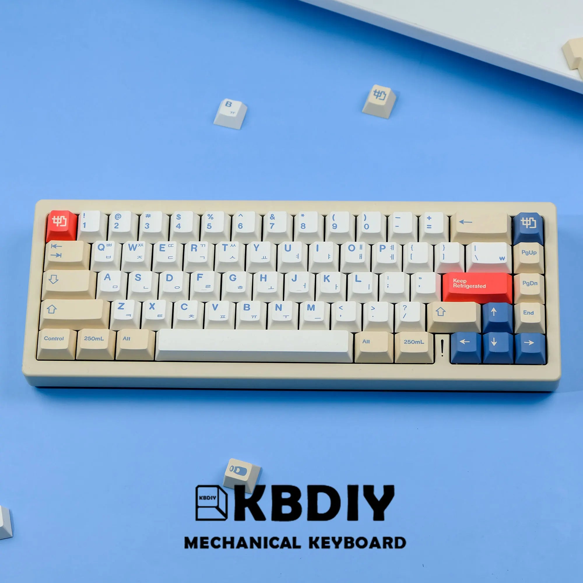 SoyKey 135-Tasten GMK Soymilk Keycap Set - PBT Kirsche & KOA Profil