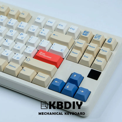 SoyKey 135-Key GMK Soymilk Keycap Set - PBT Cherry & KOA Profile