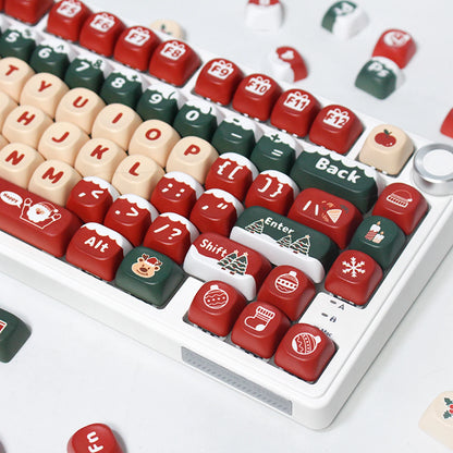 Festive Frost PBT Keycap Set – 130 Keys MOA Profile