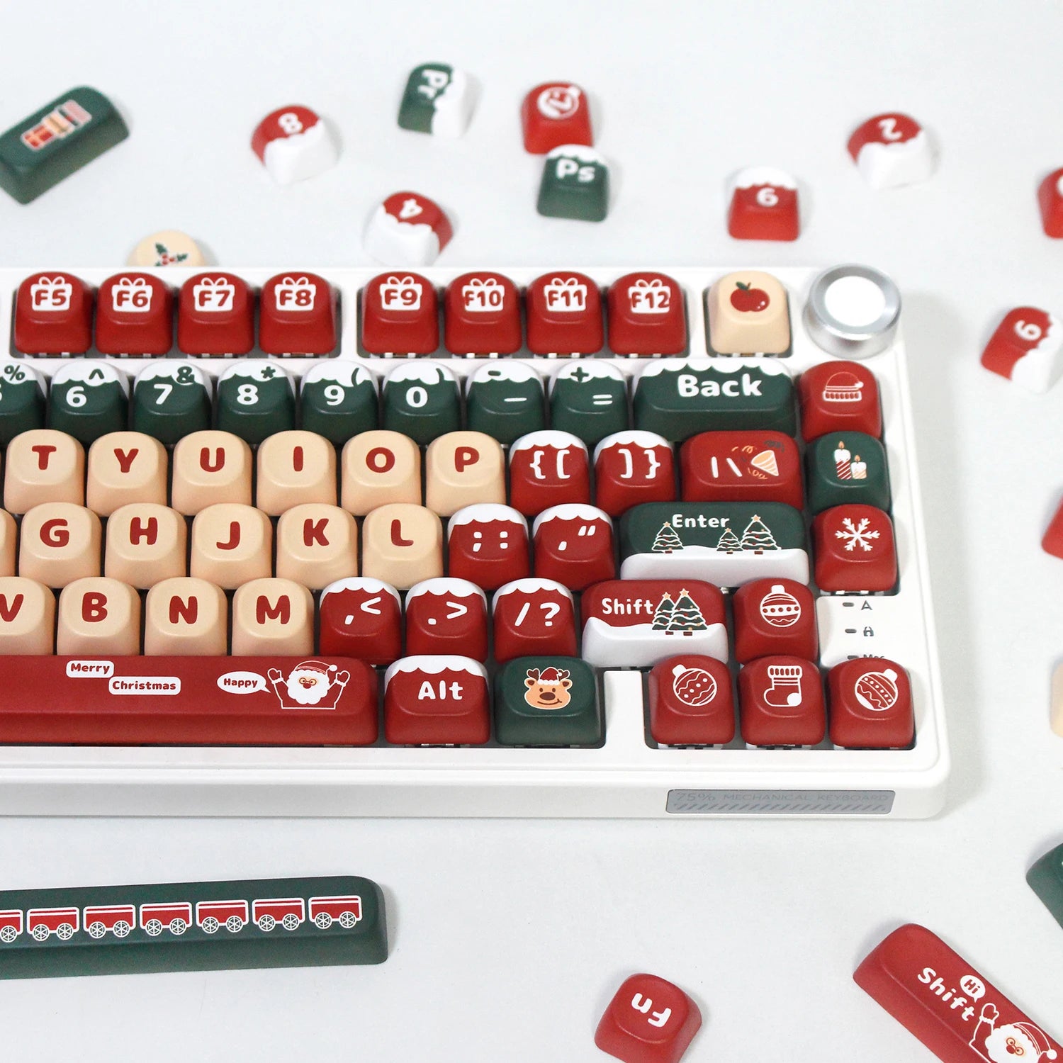 Festive Frost PBT Keycap Set – 130 Keys MOA Profile