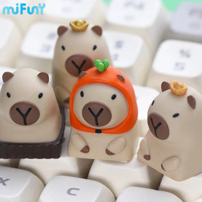 MiFuny Capybara Artisan Keycap – Cute Resin Animal Keycap for Mechanical Keyboards