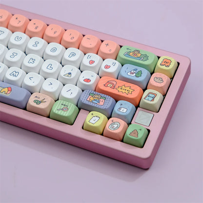 Cheerful Characters 129 Key PBT Keycap Set