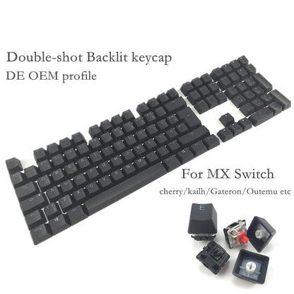 108 Key Doubleshot PBT OEM Profile ISO-DE Backlit Keycaps