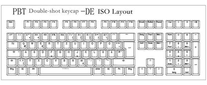 108 Key Doubleshot PBT OEM Profile ISO-DE Backlit Keycaps