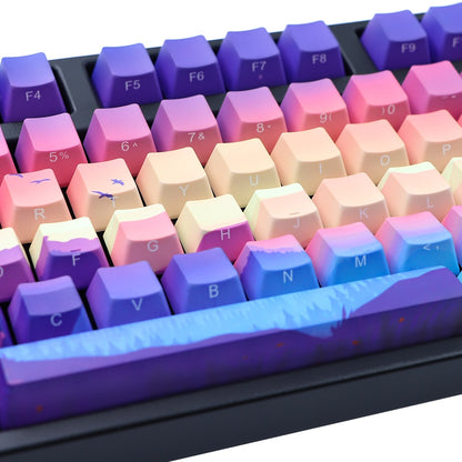 110 Key PBT OEM Profile Keycap Set - Mountain Sunset