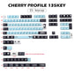135 Key ISO-ES PBT Cherry Profile Keycap Set - Mar Tempestuoso