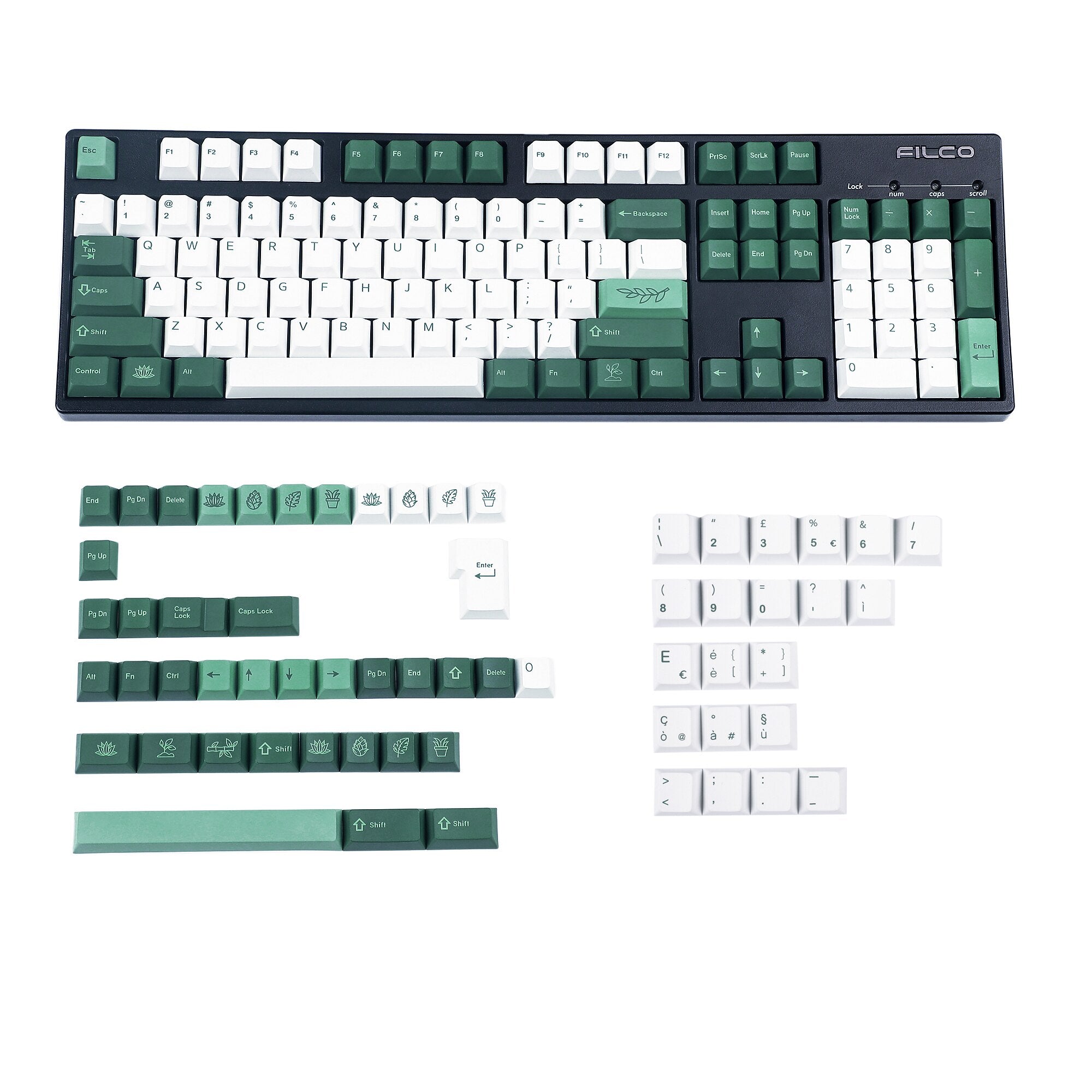 150 Key PBT Cherry Profile Keycap Set - Lily Pads [ISO-DE/FR/ES/IT/UK]