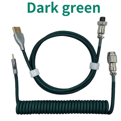 1.8m Coiled Keyboard Cable Type-C USB