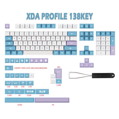 138 Key PBT XDA Profile Keycap Set - Very Berry