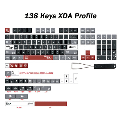138 Key PBT XDA Profile Keycap Set - Spartan Warrior