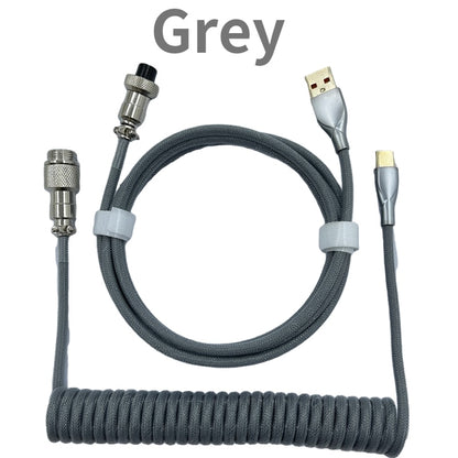 1.8m Coiled Keyboard Cable Type-C USB