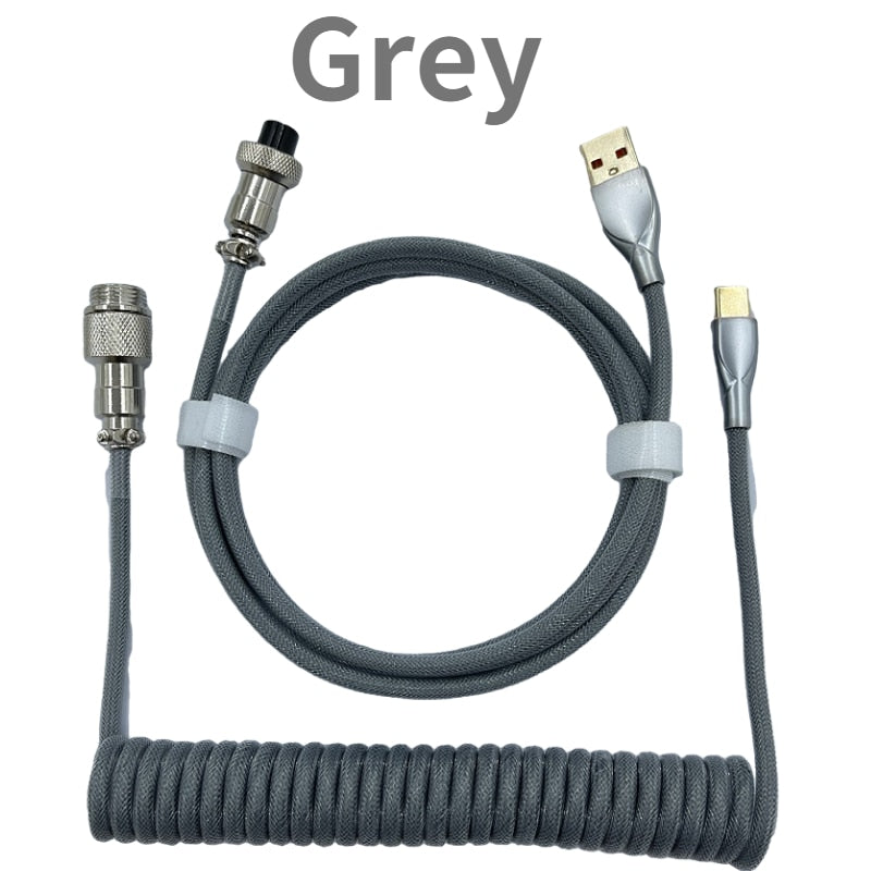 1.8m Coiled Keyboard Cable Type-C USB