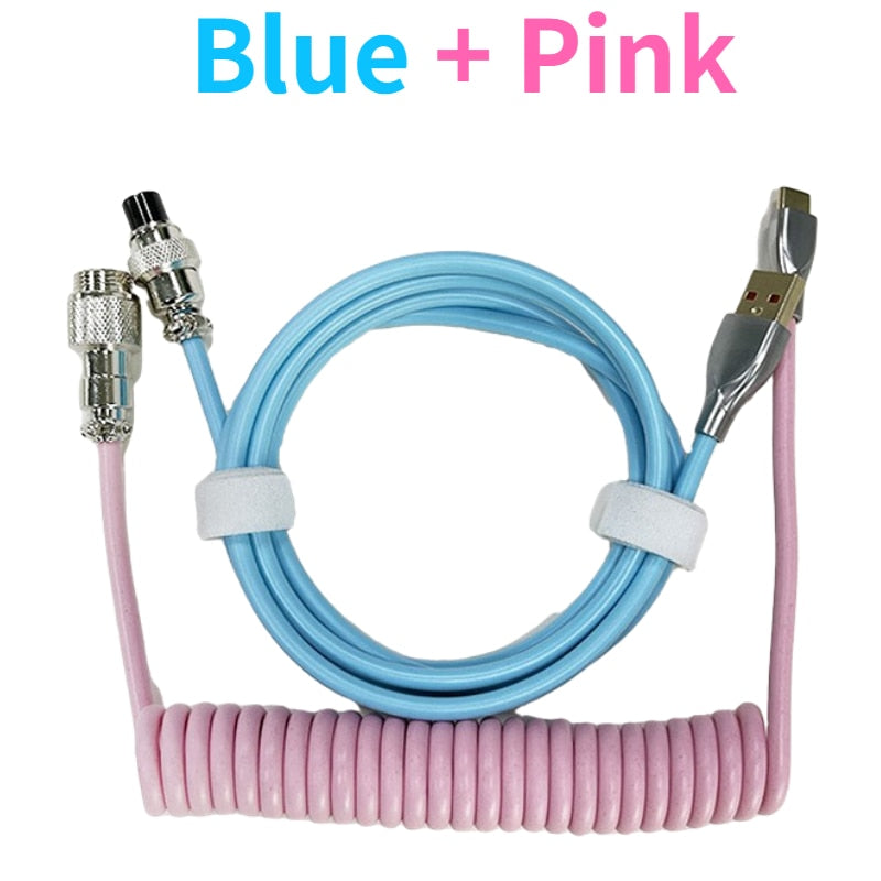 1.8m Coiled Keyboard Cable Type-C USB